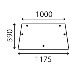 szyba Landini - tylna 3657967M1 (5075)