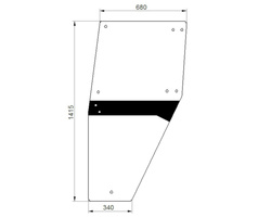 szyba drzwi lewe Deutz-Fahr bezbarwne 04358527 (1057)