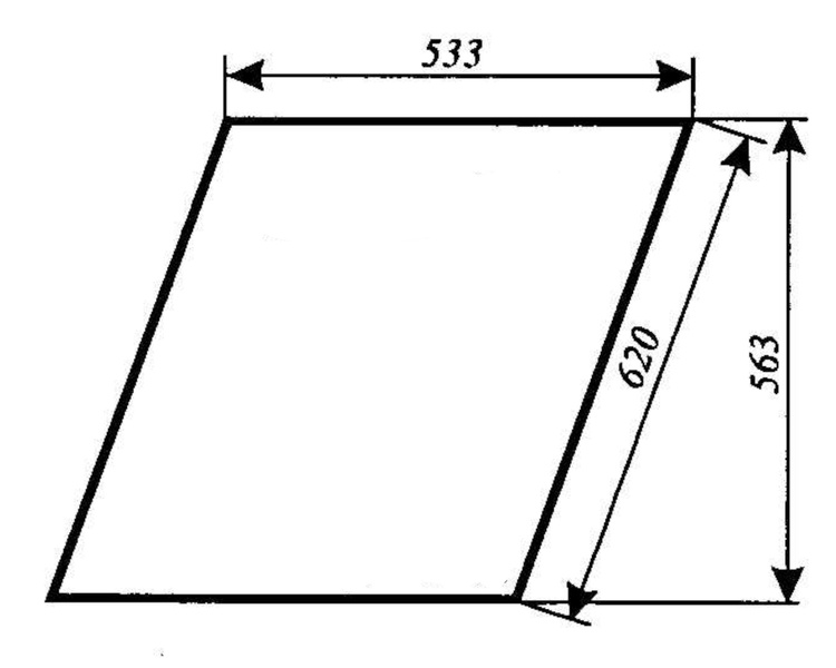 szyba do ciągnika C-385 nowy typ, 912 - drzwi góra (87)