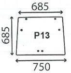 szyba Fiat seria 66 i 66S - tylna 5136410 (2577)