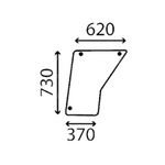 szyba Deutz-Fahr - drzwi dolna lewa FRA-0505222304