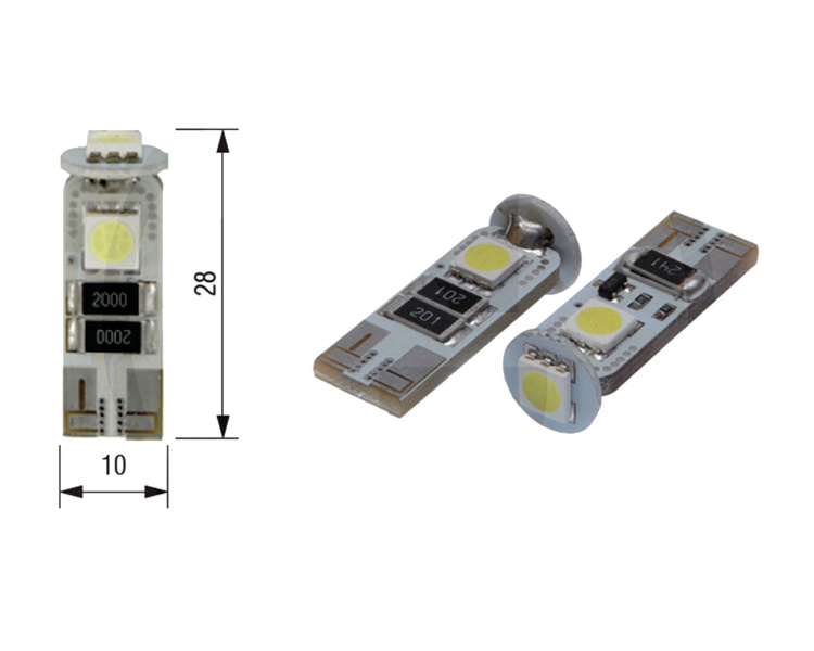 Żarówka 12V 3XSMD 5050 LED T10 2szt BOSMA