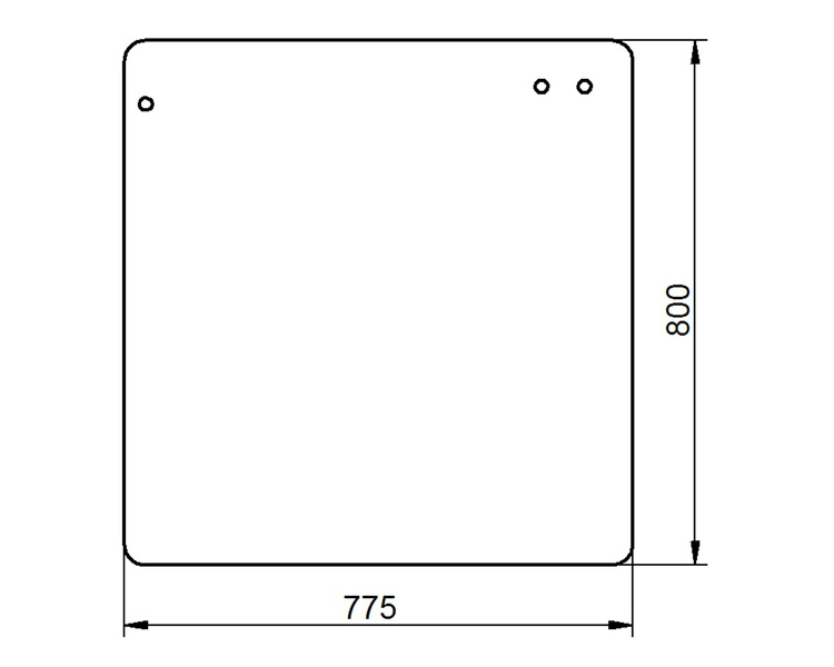 szyba ładowarka teleskopowa JCB - tylna 827/30225 (2451)