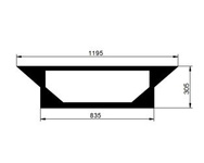 szyba do ciągnika Case, New Holland, Steyr - tylna dolna z nadrukiem 134671086 (3778)