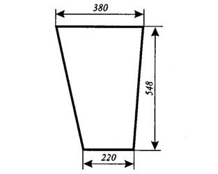 szyba do ciągnika Fendt - przednia dolna bezbarwna 281500190040 (816)