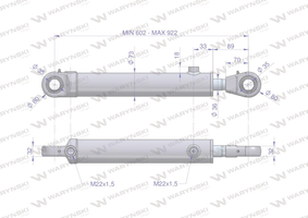 Cylinder hydrauliczny siłownik 7210120053 chwytak TUR Waryński