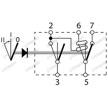 włącznik, przełącznik WOM 42x22mm 3 położenia 5 PIN Valtra V32887200