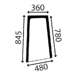 szyba do ciągnika Fendt - boczna górna lewa 524810011780