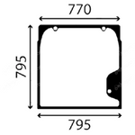 szyba Case, New Holland - przednia 77282688
