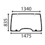 szyba do ciągnika John Deere - przednia otwierana AL210039