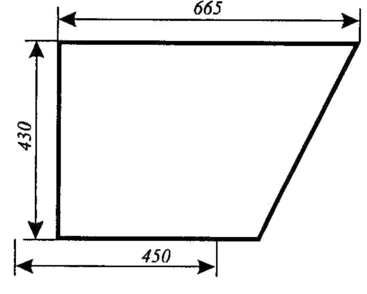 szyba do ciągnika MF-255 kabina Sokółka K-403 - drzwi dolna ver. 2 (lewa, prawa) (152a)
