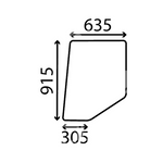 szyba do ciągnika Case - drzwi 3223761R1 (1397)