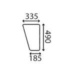 szyba do ciągnika John Deere - przednia dolna CE16445