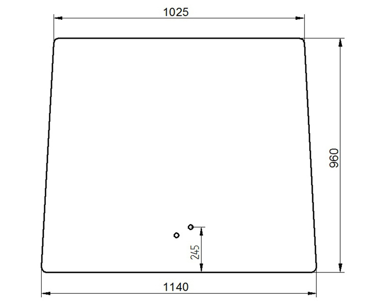 szyba do ciągnika John Deere - przednia R264577 (3387)