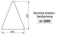 szyba FIAT serie 80 90 94 - boczna prawa bezbarwna (2269)