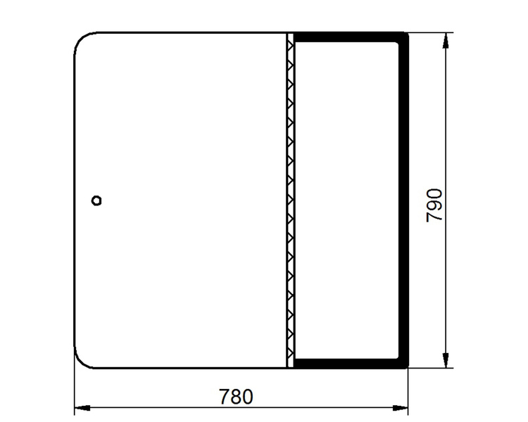 szyba ładowarka teleskopowa JCB - tylna 160/02030 (2434)