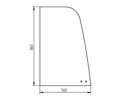 szyba JCB - boczna prawa przednia 332/G0503 (2960)