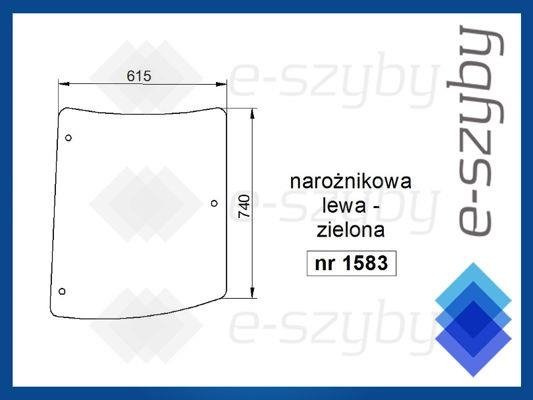 szyba MF serie 5400 - narożnikowa lewa 4272765M1 (1583)