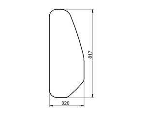 szyba Volvo - boczna lewa 14508461 (1973)