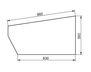 szyba do ładowarki teleskopowej Claas - drzwi dolna 03241170 (2402)