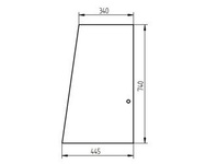 szyba do ciągnika Fendt - boczna przesuwana prawa F281505350011 (3345)