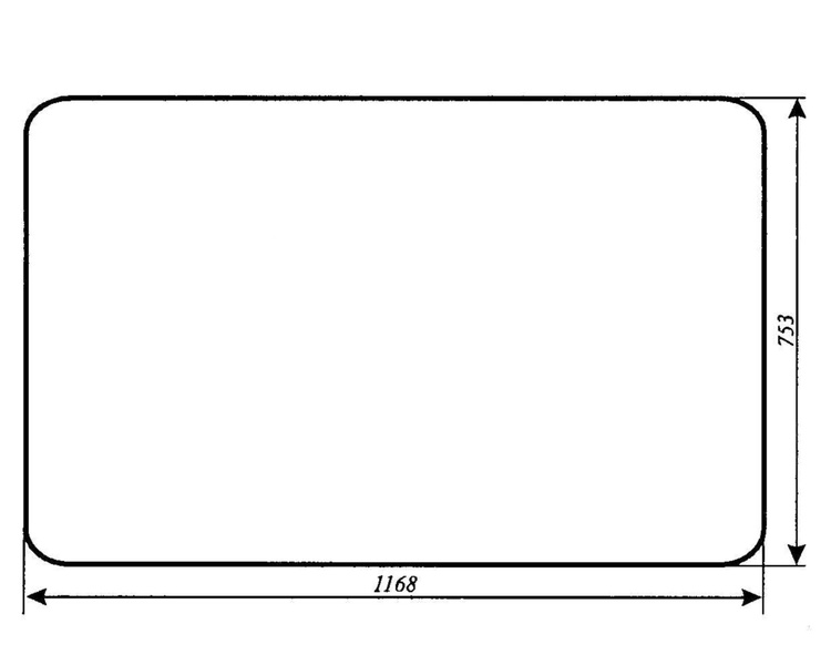 szyba do ciągnika C-330, C-360 Kunów nowy typ - przednia (476)
