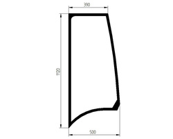 szyba minikoparka Yanmar SV - boczna lewa 172A5968500 (3099)