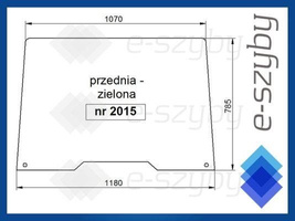 szyba Claas/Renault Ergos - przednia 6005014309 (2015)