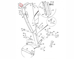 Sworzeń siłownika dipper górny do koparko ładowarki JCB 3CX 4CX 811/90183