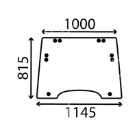 szyba do ciągnika Case, New Holland - przednia 87580303 (5106)