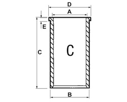 Tuleja cylinder Surowa Perkins 100mm 3135X041