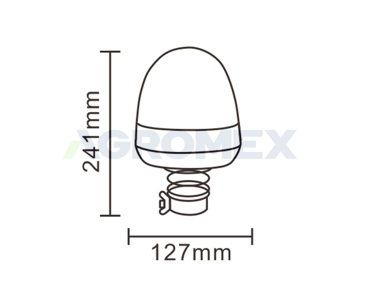 Lampa błyskowa ostrzegawcza na trzpieniu 16LED 13W R65 R10