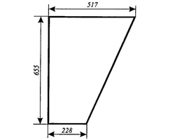 szyba do ciągnika C-330, C-360 kabina Naglak Koźmin poszerzana - drzwi dół ver.I (779)