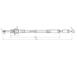 Linka do sterowania rozdzielaczem na kulkę L-1200mm Waryński