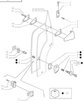 uszczelka zawiasu szyby drzwi L/P New Holland TD, Case JX 87620476