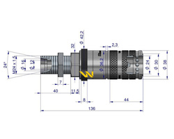 Szybkozłącze hydrauliczne zrywalne seria WIA3CV (3CFPV) gniazdo long M24x1.5 16S gwint zewnętrzny LONG EURO PUSH-PULL (ISO 7241-A) Waryński