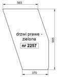 szyba FIAT serie 80 90 94 - drzwi prawe zielone (2257) 5117683