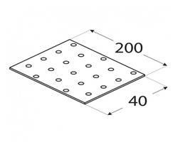 Płytka perforowana łącznik 40x200x2,0 dmx