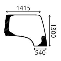 szyba Case - boczna prawa KHN25230 (4587)