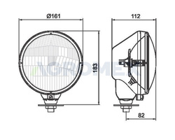 Reflektor lampa przedni metal lewy H4 Ursus C-330 C-360 WESEM