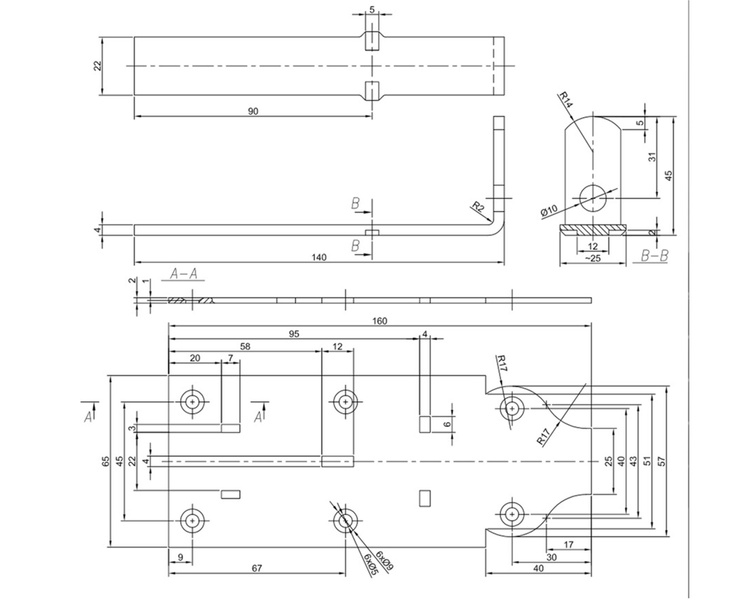 Zasuwa zasuwka z ryglem prostym 160x55x6,0 dmx