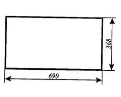 szyba do ciągnika Zetor - tylna dolna 84368123 (656)