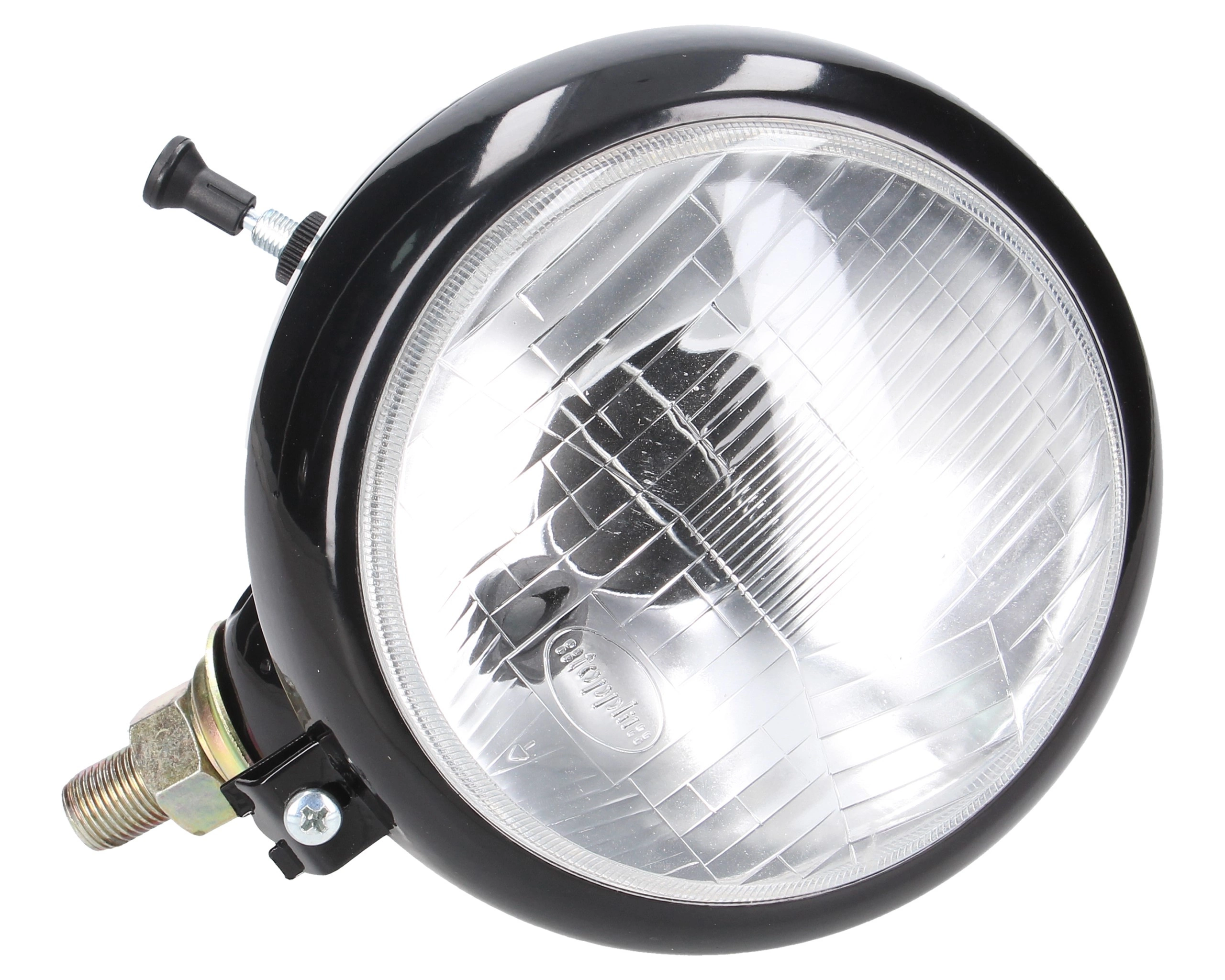 lampa przednia uniwersalna czarna do ciągnika Fiat 150mm z wyłącznikiem Sklep Eszyby pl