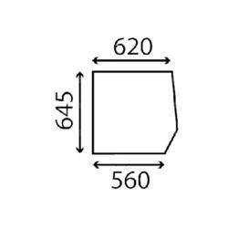 szyba Massey Ferguson - boczna 3101826M1