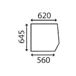 szyba Massey Ferguson - boczna 3101826M1 (5345)