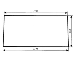 szyba do ciągnika C-360 kabina Szyszka Sapieżyn - tylna (800)