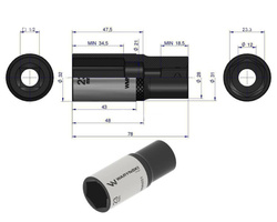 Nasadka sześciokątna 1/2" 23 mm długa Waryński