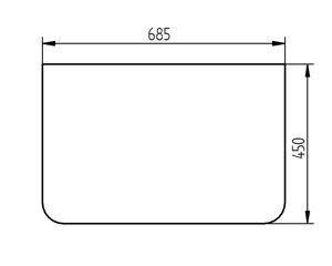 szyba koparka Case, Kobelco, New Holland - przednia dolna 72280859 (2225)