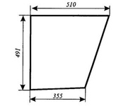 szyba do ciągnika MF kabina Ciechocin - drzwi dolna (lewa, prawa) (373)