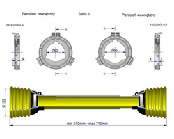 Obudowa wału przegubowo-teleskopowego do długości 510 seria 6 WARYŃSKI